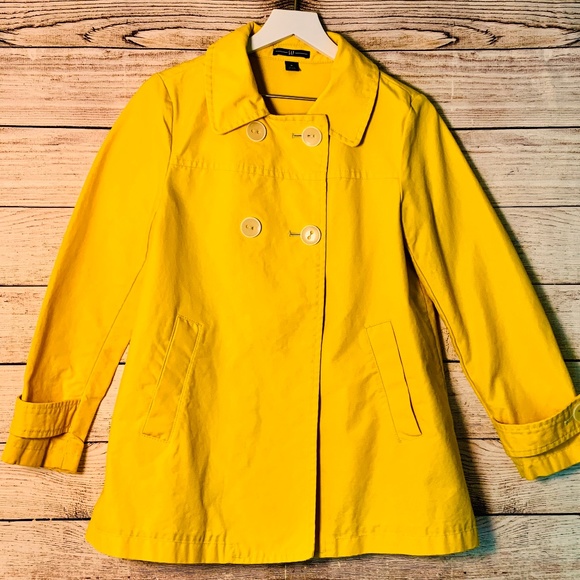 GAP Jackets & Blazers - Gap Bright Marigold Yellow Swing Trench Coat M